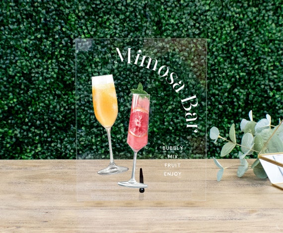 Custom Mimosa Bar Table Sign