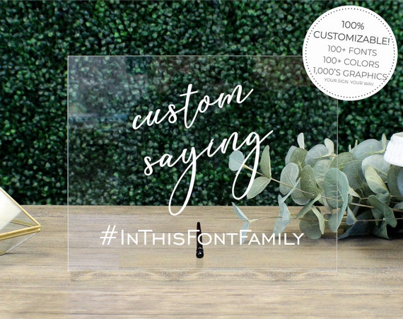 Custom Wedding Table Sign