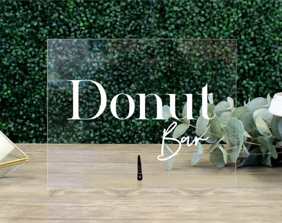 Donut Bar Acrylic Table Sign