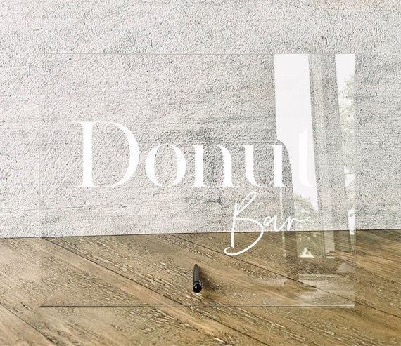 Donut Bar Acrylic Table Sign