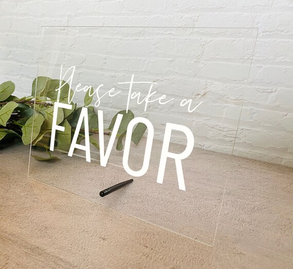 Favors Table Sign