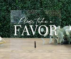 Favors Table Wedding Sign