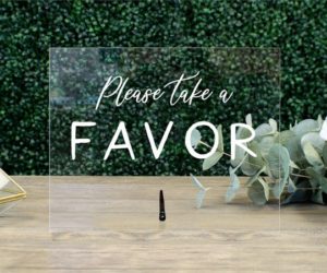 Favors Table Wedding Sign
