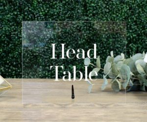 Head Table Acrylic Wedding Table Sign