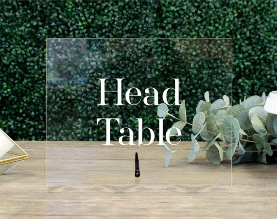 Head Table Acrylic Wedding Table Sign