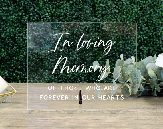 In Loving Memory Wedding Sign, Memorial Table Sign
