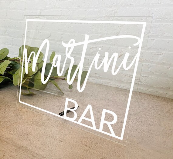 Martini Bar Table Sign