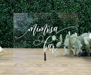 Mimosa Bar Acrylic Table Sign