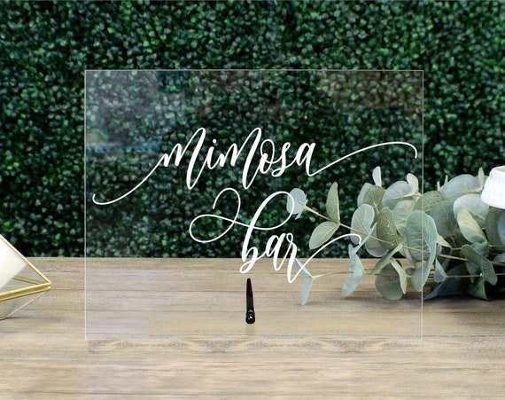 Mimosa Bar Acrylic Table Sign