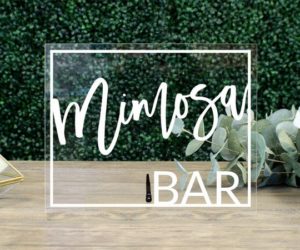 Mimosa Bar Table Sign