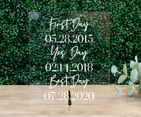 Personalized First Day, Yes Day, Best Day Sign