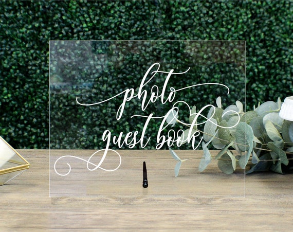 Photo Guestbook Table Sign