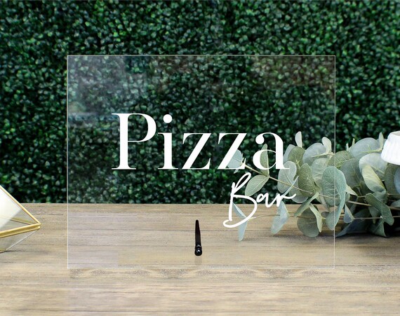 Pizza Bar Table Sign