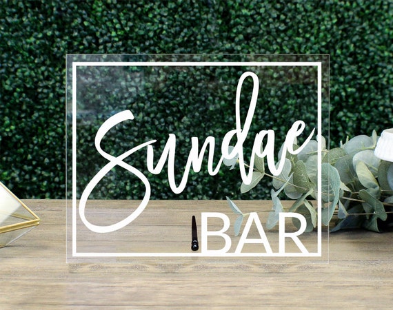 Sundae Bar Table Sign