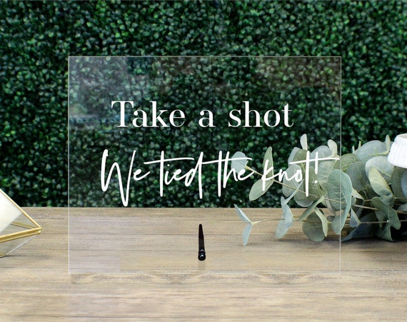 Take a Shot! Table Sign
