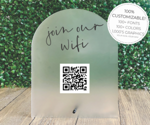 Acrylic Guest WiFi Password Sign