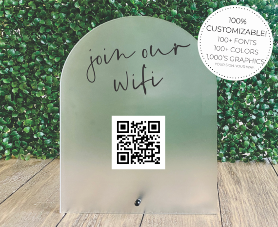 Acrylic Guest WiFi Password Sign