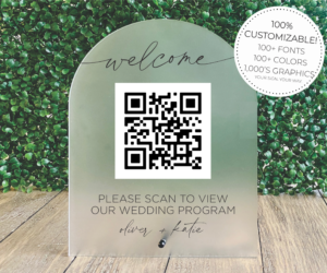 Custom Acrylic Wedding Welcome Sign