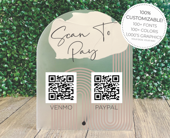 QR Code Payment Table Sign