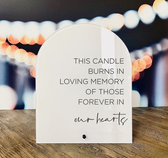 Custom Acrylic In Loving Memory Wedding Table Sign