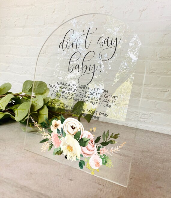Custom Acrylic Baby Shower Welcome Table Sign