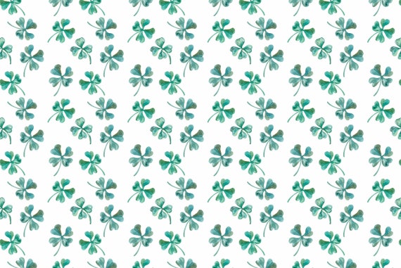 Four Leaf Clover and Succulent Gift Wrap
