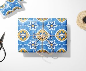 Mediterranean Italian Tile Gift Wrap