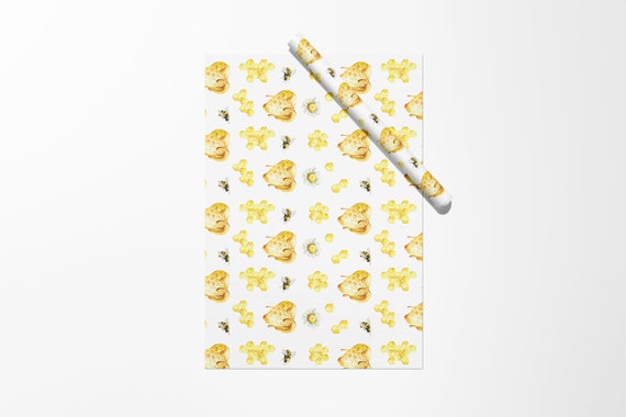 Bee, Honeycomb and Daisy Gift Wrap