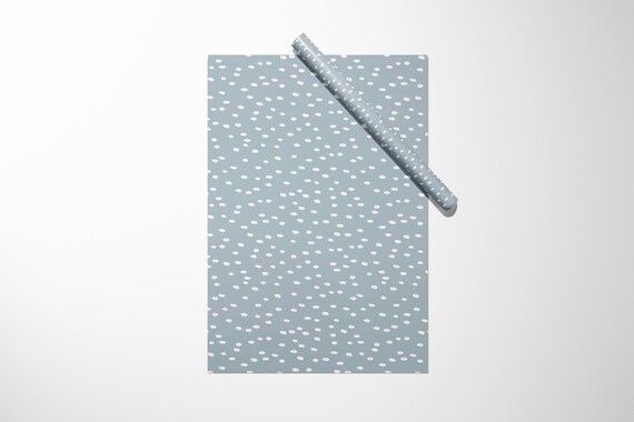 Blue Hygge Scandinavian Baby Shower Wrapping Paper