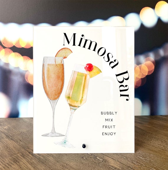 Mimosa Acrylic Table Sign — Blush & Blooms Design