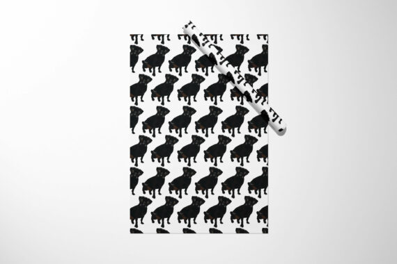 A black and white towel with a stylish pattern.Product Name: Black Pug Dog Wrapping Paper || Christmas Wrapping Paper Birthday Bridal Baby Shower Wedding Gift Unique For Her Him Girl Boy 03-016-547