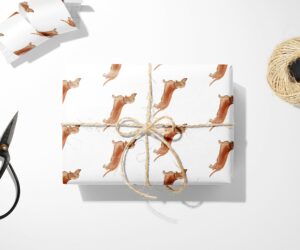 Gift wrapping paper featuring Dachshund Wrapping Paper.
