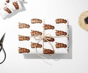 Teddy bear wrapping paper featuring adorable Newfoundland Dog design. Great for Christmas gifting. Replace product with: Newfoundland Dog Wrapping Paper Featuring Teddy Bear Design