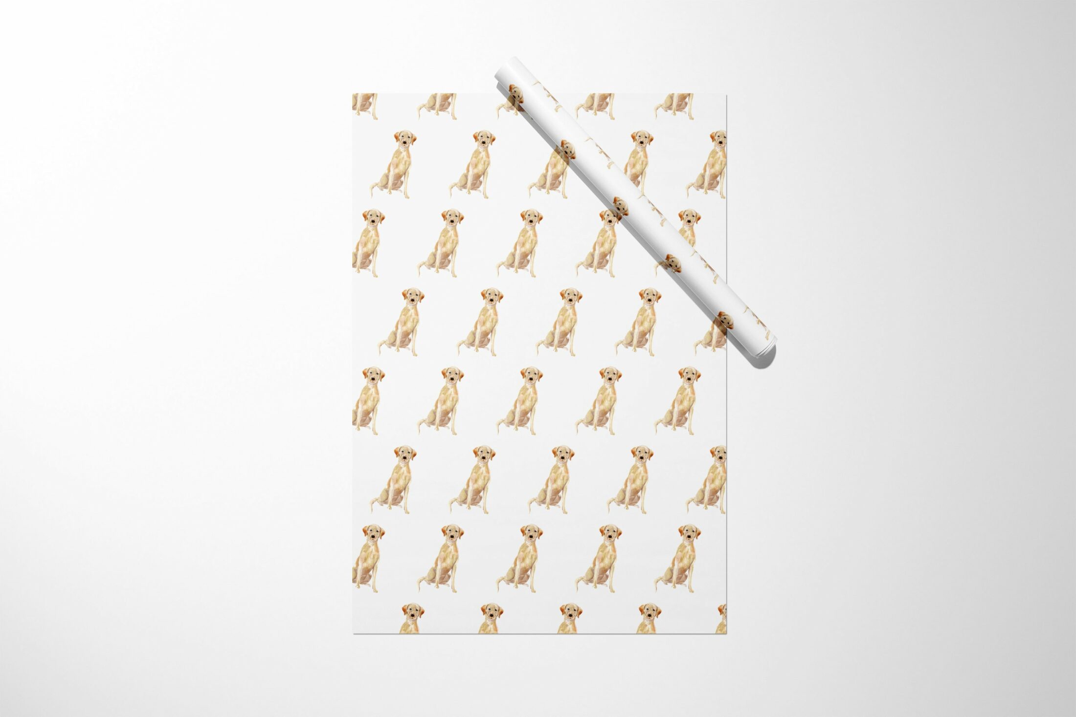 A Labrador Retriever wrapping paper for Christmas gifts.Product Name: Christmas Wrapping Paper Birthday Bridal Baby Shower Wedding Gift Unique For Her Him Girl 03-016-622
