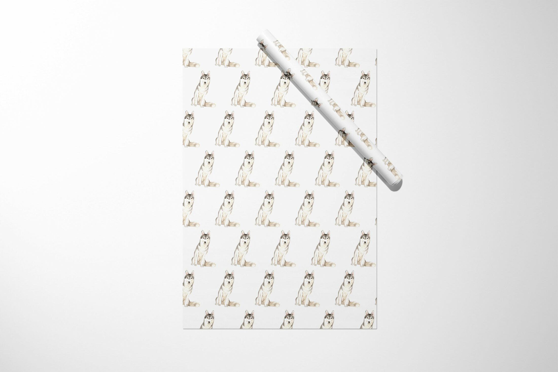 A Siberian Husky Wrapping Paper.