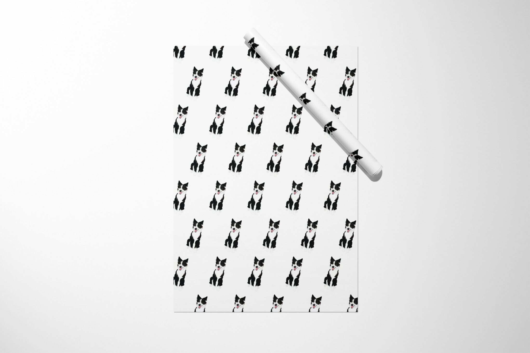 Border Collie napkin - black and white with a unique touch.