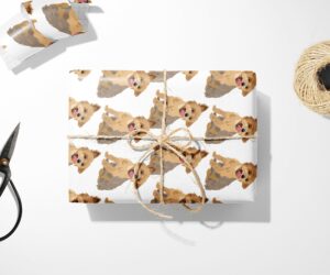Christmas wrapping paper featuring Norwich Terrier Dog Wrapping Paper.