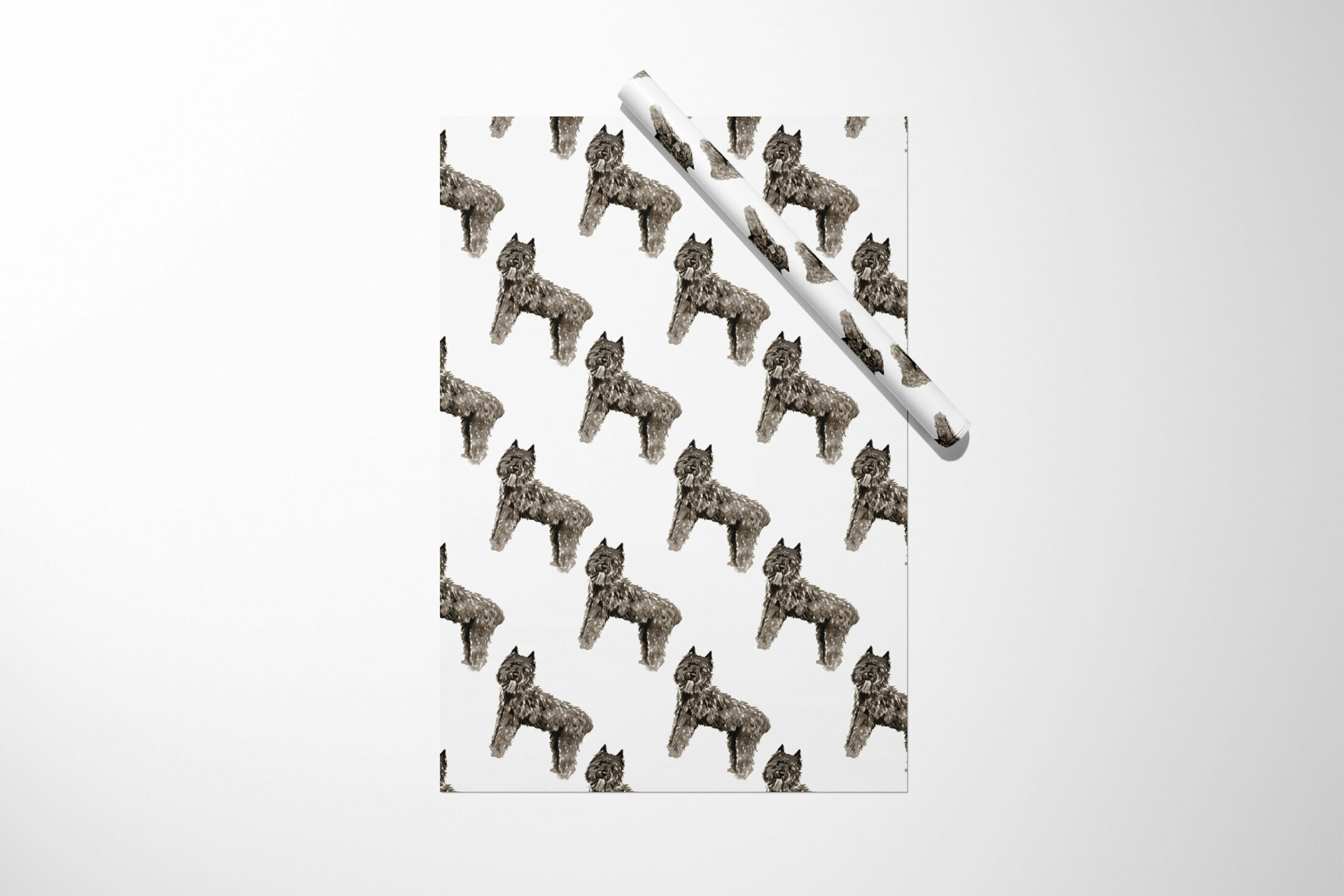 Gift wrap featuring Bouvier des Flandres Wrapping Paper.
