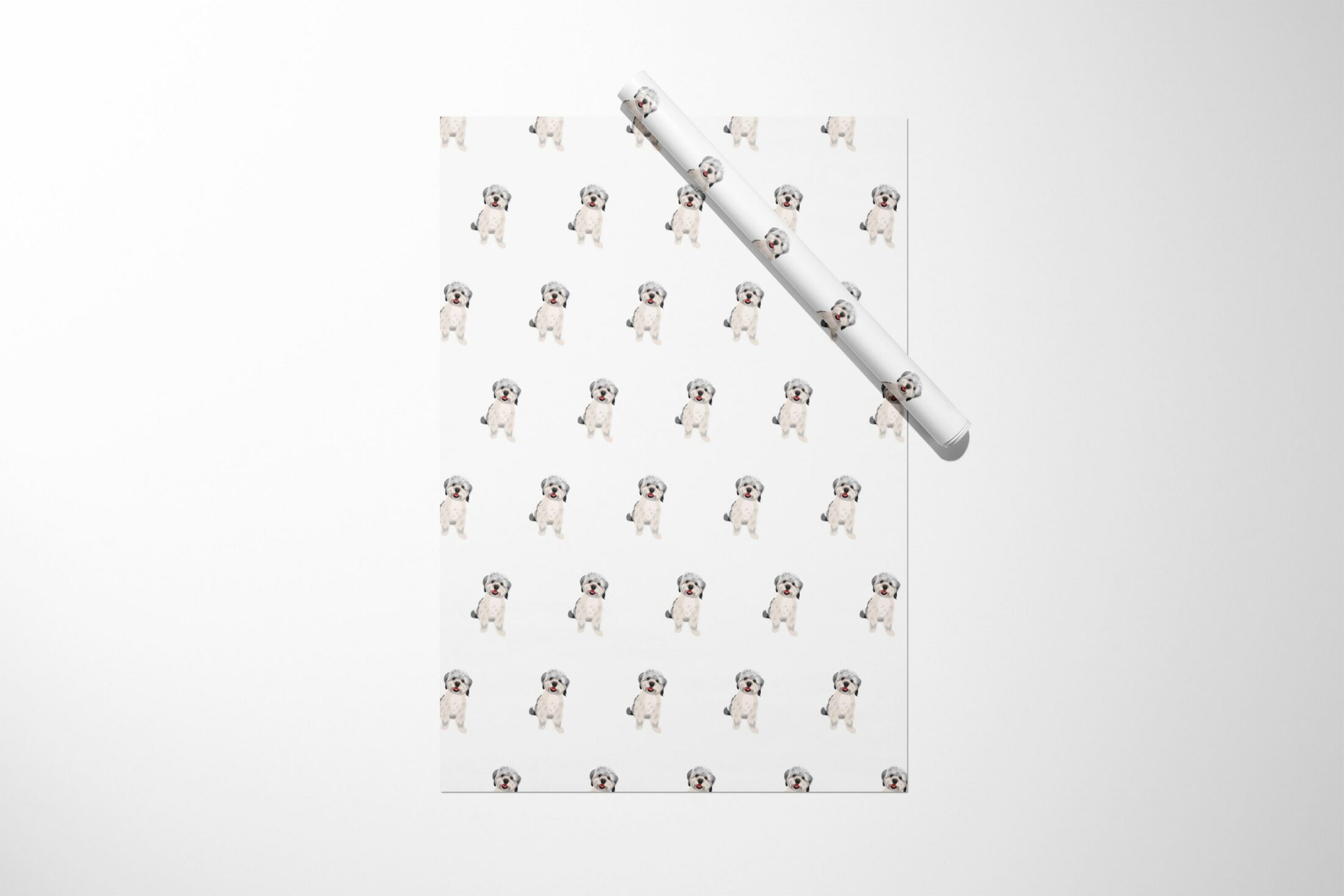 A unique Shih Tzu Dog Wrapping Paper with a Shih Tzu dog on it.