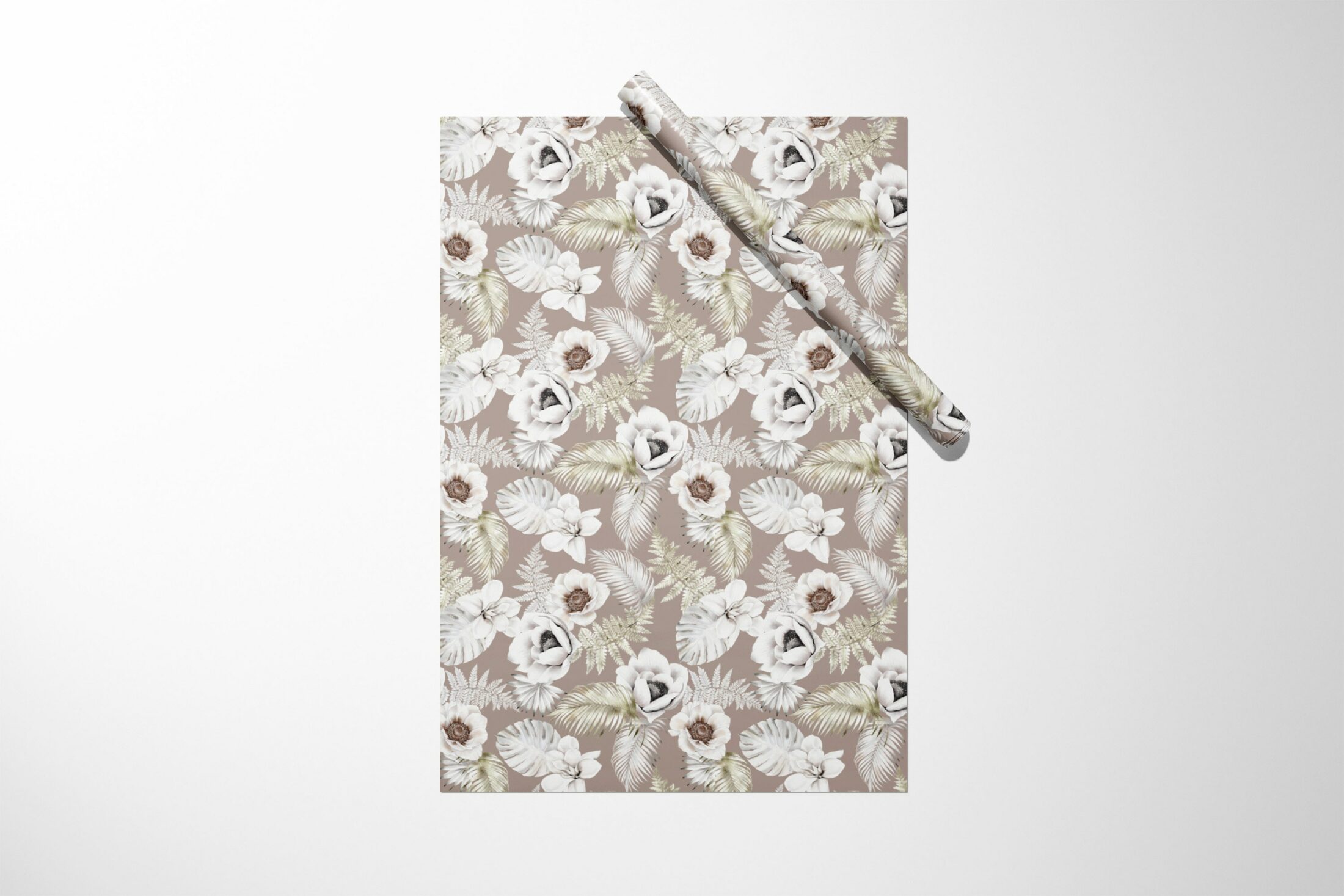 A gift wrap with a Floral Wrapping Paper.